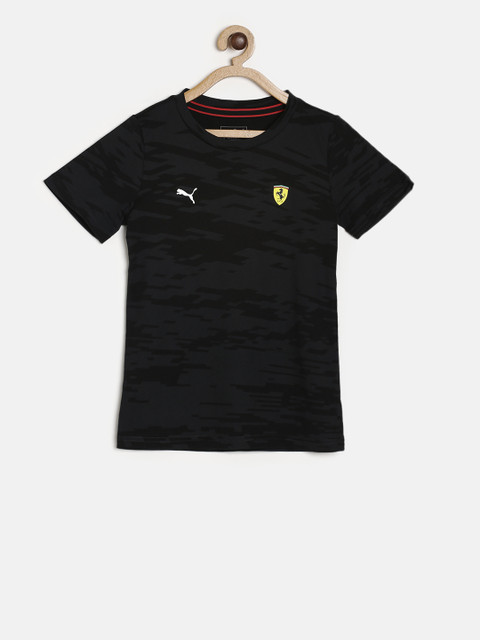 

Puma Boys Black Solid Round Neck T-shirt