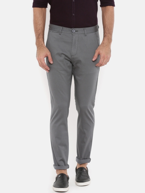 

The Indian Garage Co Men Blue Slim Fit Solid Chinos