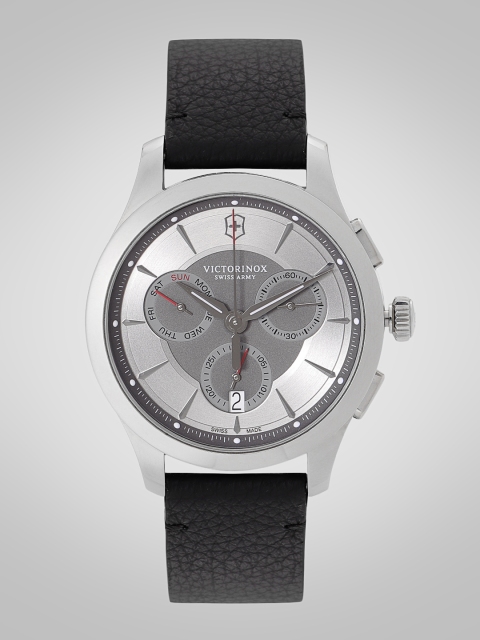 

Victorinox Men Grey & Silver-Toned Swiss Made Chronograph Watch 241748