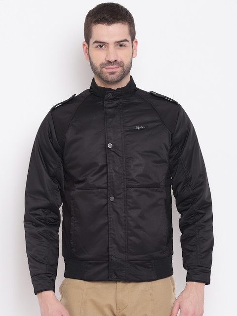 

Spirit Men Black Solid Tailored Jacket