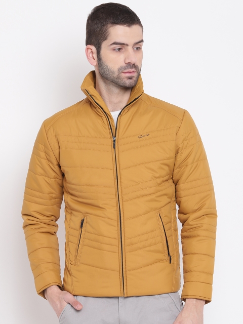 Spirit Men Yellow Solid Lightweight Padded Jacket