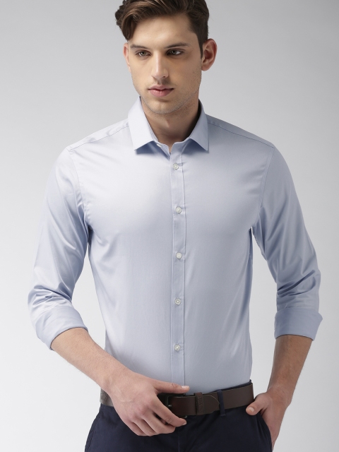 

Celio Men Blue Regular Fit Solid Casual Shirt