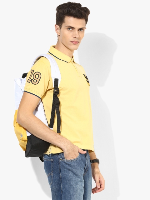 

Yellow Solid Regular Fit Polo T-Shirt
