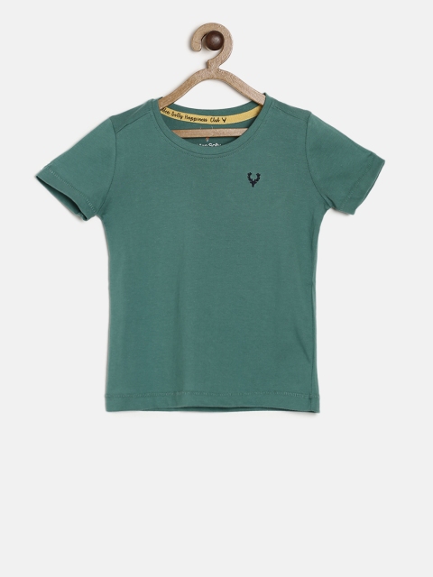 

Allen Solly Junior Boys Green Solid Round Neck T-shirt