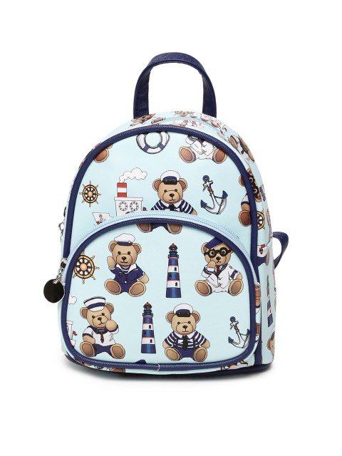 

scoop street Women Blue Graphic Backpack