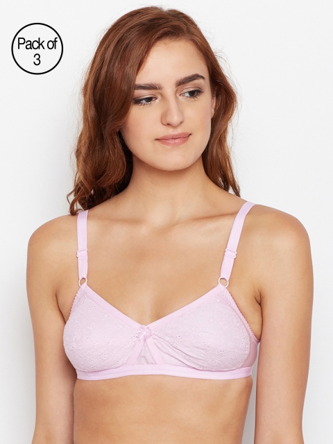 

Bodycare Women Pack of 3 Purple Solid Everyday Bra 5524PU