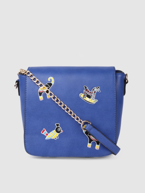 

Global Desi Blue Solid Sling Bag