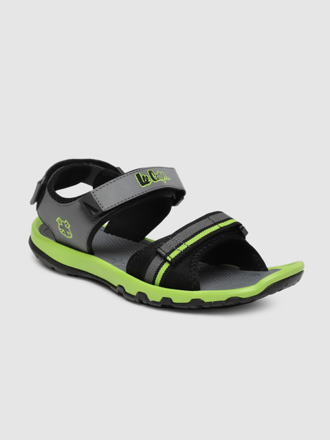 

Lee Cooper Men Grey & Green Sandals