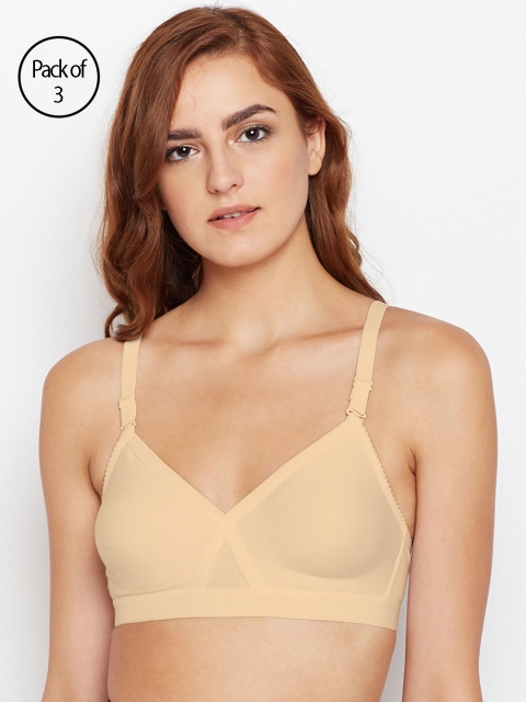 

Bodycare Women Pack of 3 Beige T-shirt Bra 5589S
