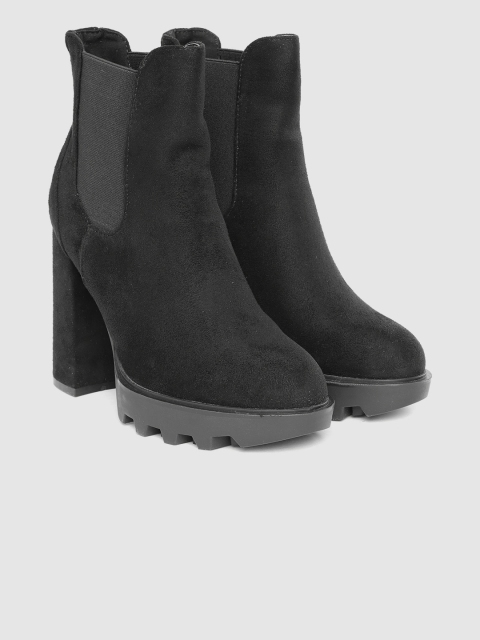 

Truffle Collection Black Solid Heeled Boots