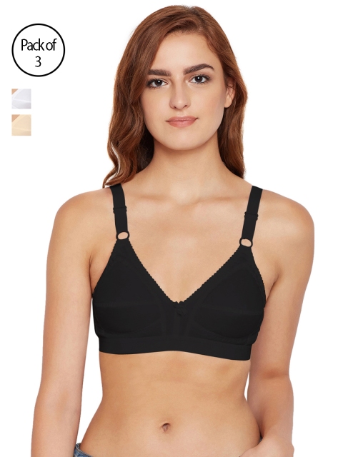 

Bodycare Women Pack of 3 Black, Beige & White Everyday Bra E5585BSW