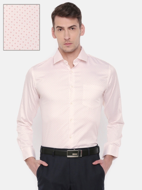 

Oxemberg Men Pink Slim Fit Printed Formal Shirt