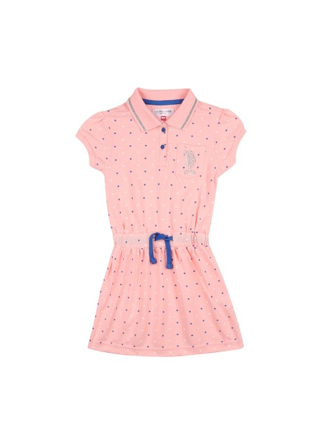 

U.S. Polo Assn. Kids Girls Pink Printed T-shirt Dress