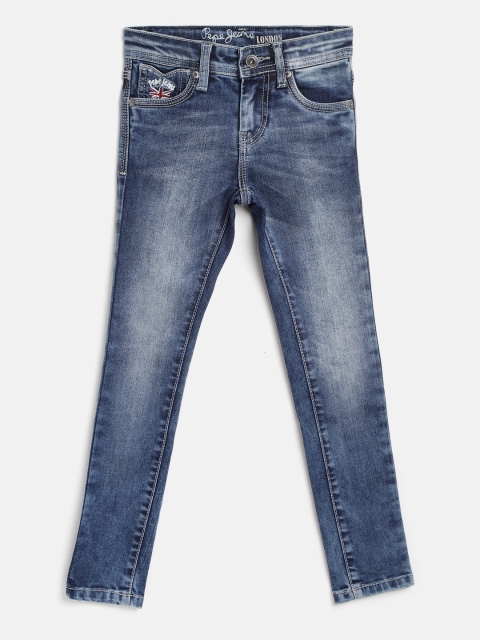 

Pepe Jeans Girls Blue Skinny Fit Mid-Rise Clean Look Stretchable Jeans