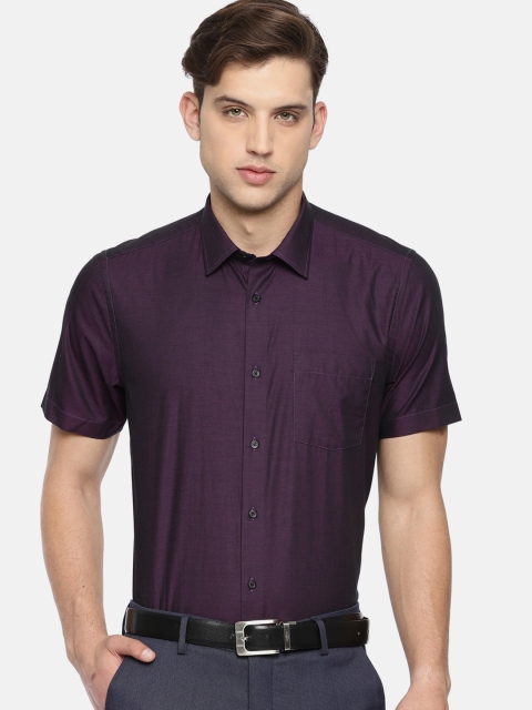 

Blackberrys Men Purple Slim Fit Solid Formal Shirt