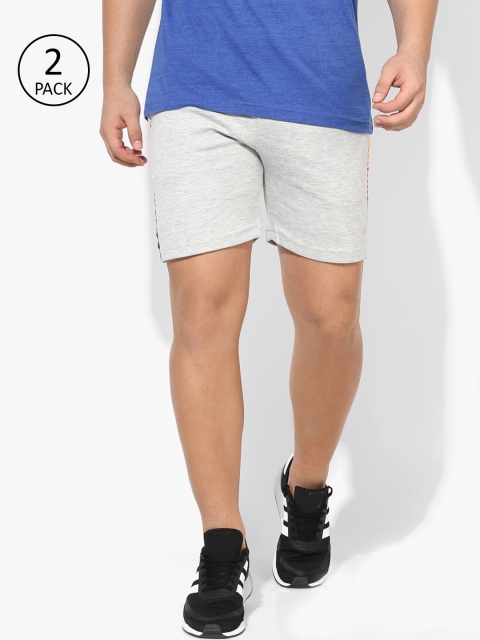 

Sweet Dreams Men Grey Melange Solid Sports Shorts