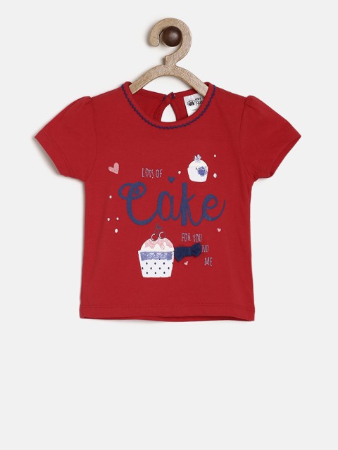 

MINI KLUB Girls Red Printed Top