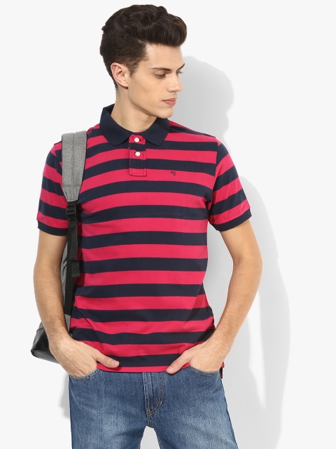 

Pink Striped Regular Fit Polo T-shirt