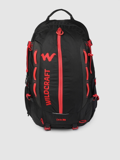 

Wildcraft Unisex Black & Red Brand Logo Backpack