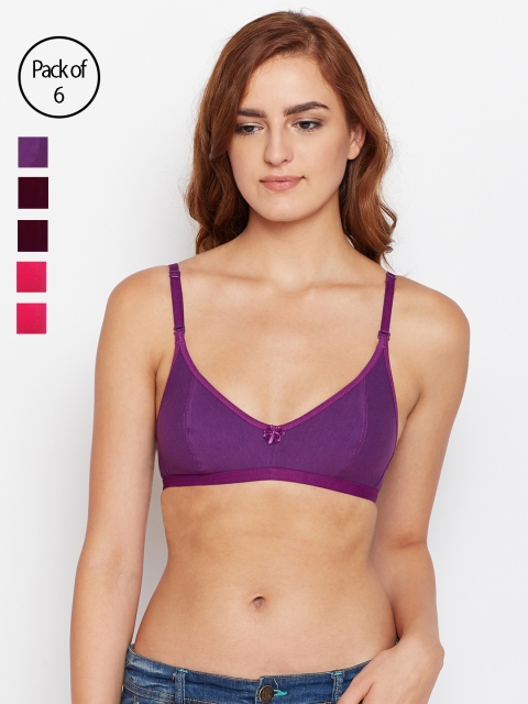

Bodycare Women Pack of 6 Multicoloured Everyday Bra E1575C, Multi
