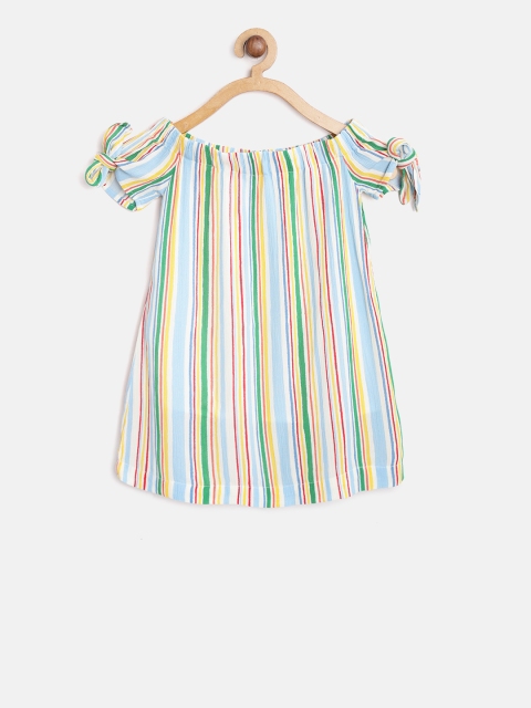 

Pepe Jeans Girls Multicoloured Striped A-Line Dress, Multi