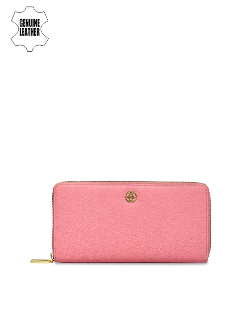 

Eske Women Pink Solid Zip Around Wallet