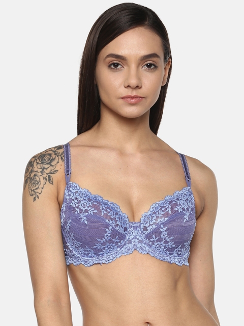 

Wacoal Purple Lace Underwired Non Padded Everyday Bra 65191
