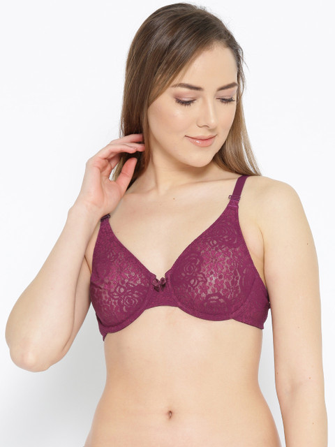 

Wacoal Purple Lace Underwired Non Padded Everyday Bra 851205-565