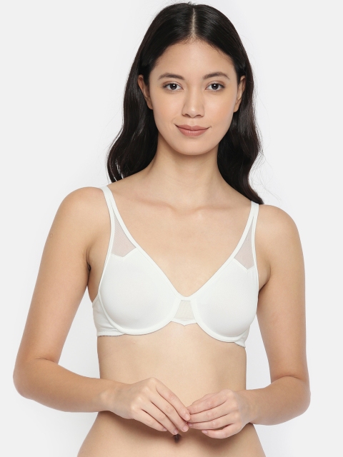 

Wacoal White Solid Underwired Non Padded Everyday Bra 65115