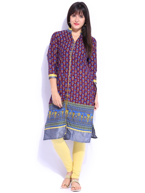 

Vishudh Maroon Printed Kurta