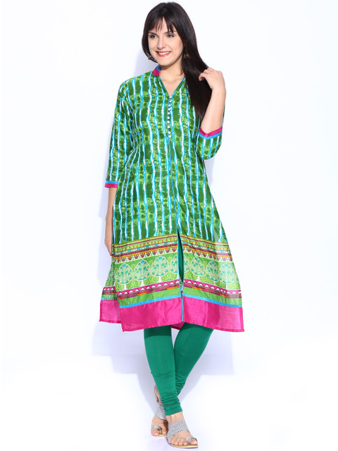 

Vishudh Green Printed Kurta