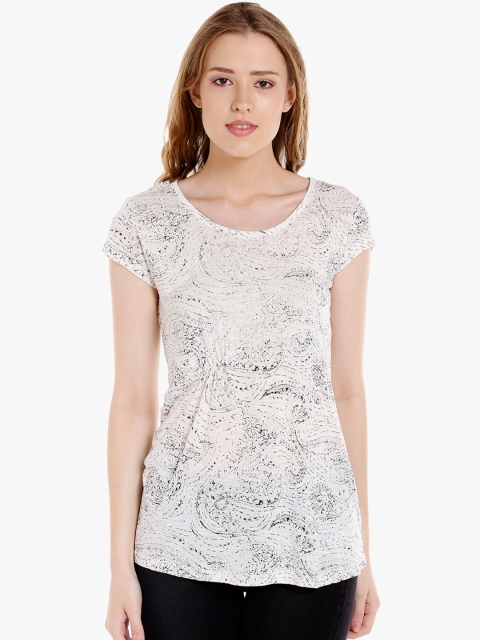 

SPYKAR Women Off-White Printed Top