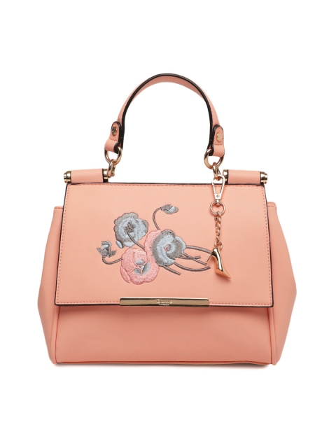 

Dune London Peach-Coloured Embroidered Satchel Bag