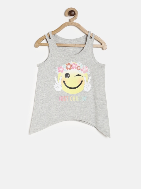 

The Childrens Place Girls Grey Printed A-Line Top