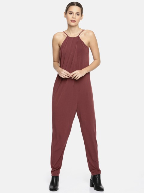

BCBGeneration Mauve Solid Basic Jumpsuit