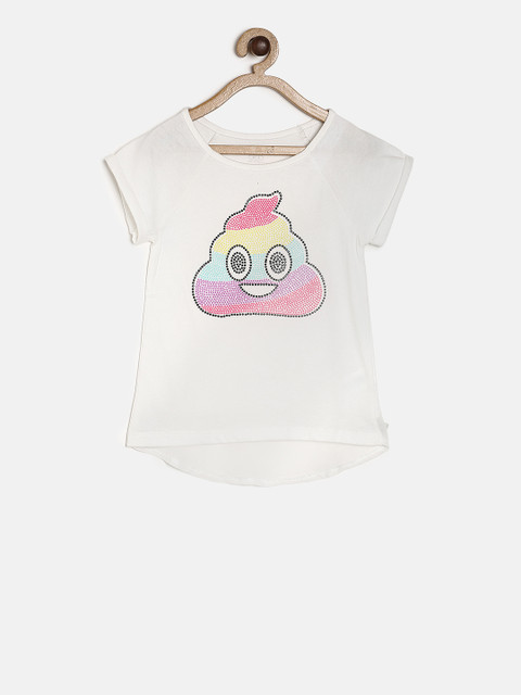 

The Childrens Place Girls White Printed Top