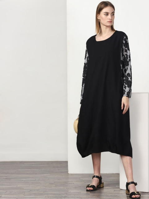 

Miss Bennett Women Black Solid A-Line Dress