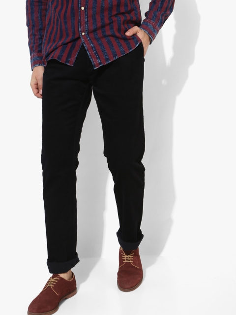 

Blackberrys Men Navy Blue Skinny Fit Solid Chinos