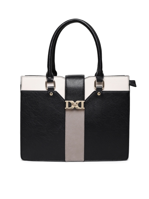 

Dune Black & Beige Colourblocked Handheld Bag