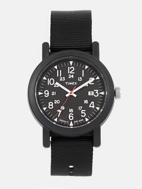 

Timex Unisex Black Analogue Watch T2N364