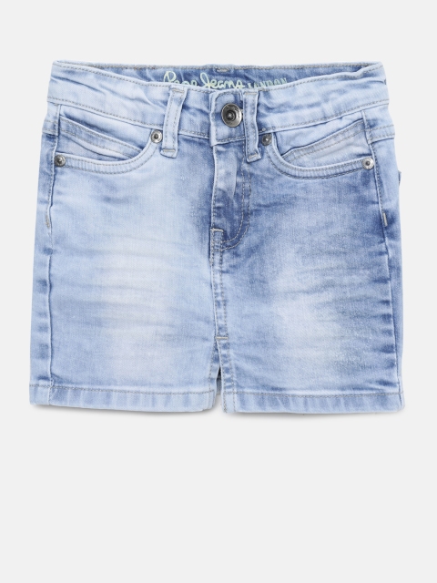 

Pepe Jeans Girls Blue Washed Denim Shorts