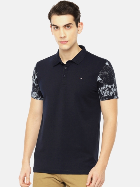 

SPYKAR Men Navy Blue Solid Polo Collar T-shirt