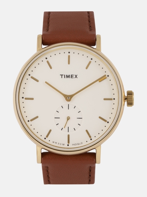

Timex Men Cream Analogue Watch TW2R37900