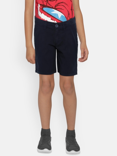 

Pepe Jeans Boys Navy Blue Solid Regular Shorts