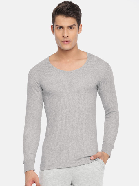 

Monte Carlo Men Grey Solid Thermal Top 6180M1GR-0-44