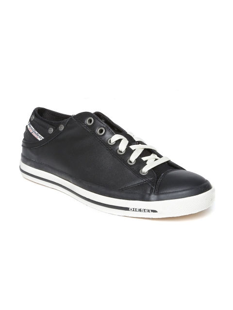 

DIESEL Men Black Leather Casual Shoes