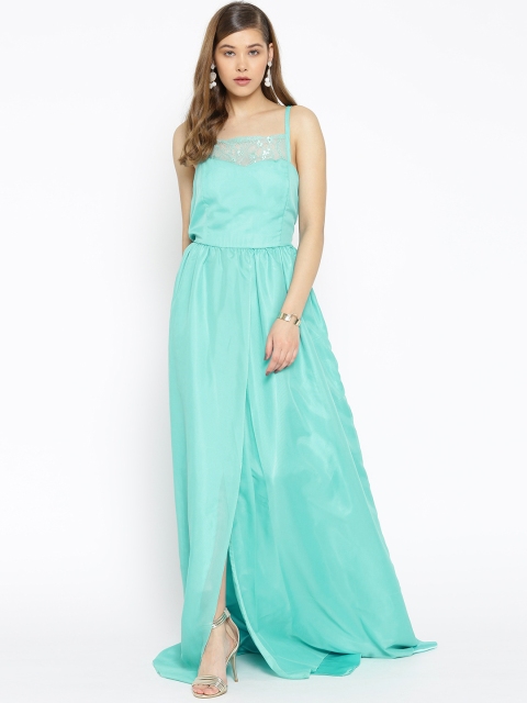 

JC Collection Women Blue Solid Maxi Dress