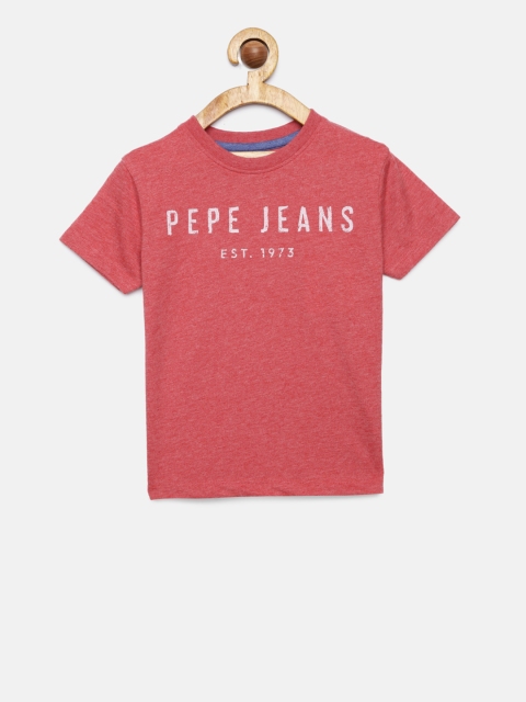 

Pepe Jeans Boys Red Printed Round Neck T-shirt
