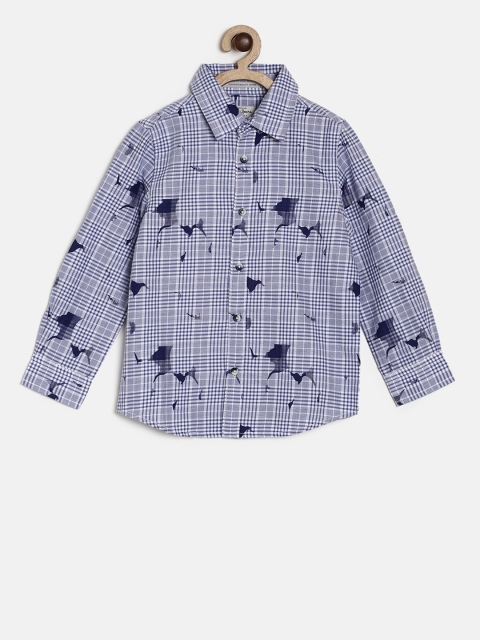 

Pepe Jeans Boys Navy Blue Regular Fit Checked Casual Shirt