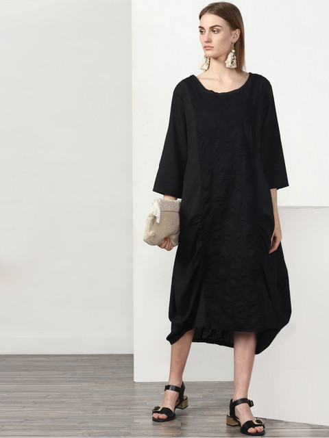 

Miss Bennett Women Black Solid A-Line Dress